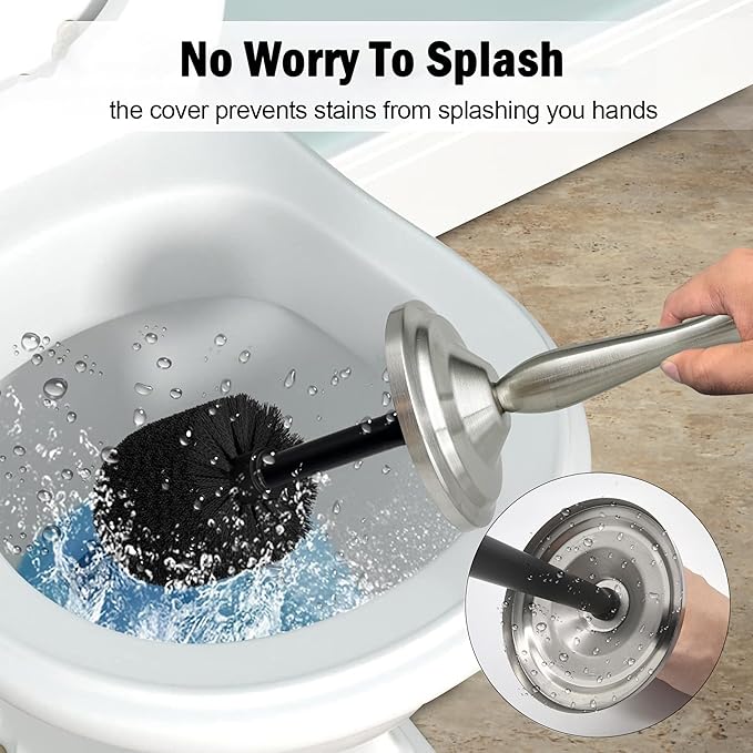 Brushed Nickel Toilet Bowl Brush - Image 4