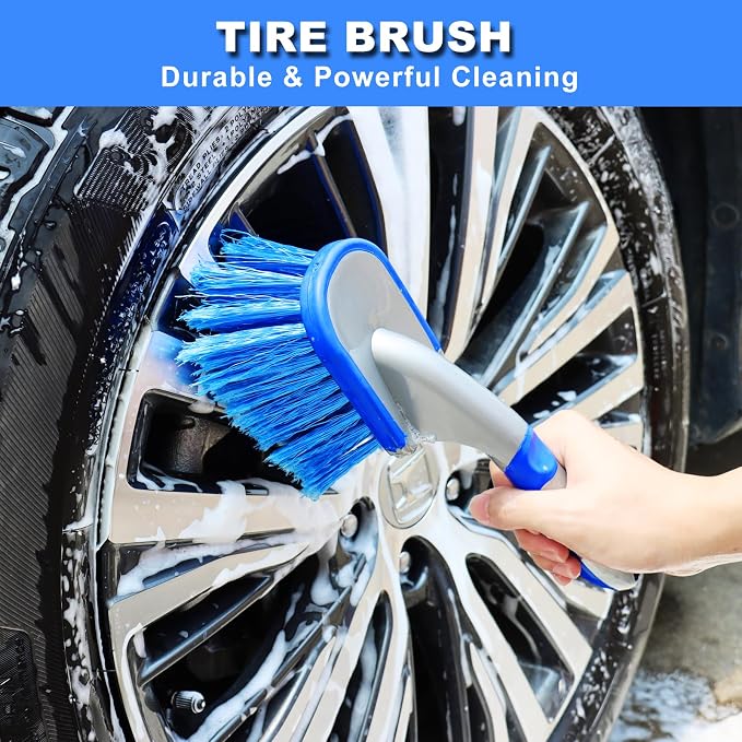 12Pcs Wheel Brush Kit for Cleaning Wheel and Tire, Wheel and Rim Brush - Image 4