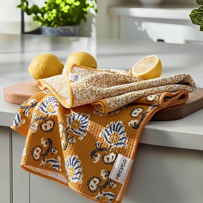 RECYCO Waffle Kitchen Towel Set of 2 by RECYCOHOMECOLLECTION