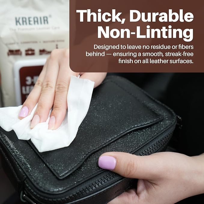 3in1 Leather Wipes 75 XL Count, Condition & Restore Shine, Extra-Large 8"x10" - Image 6