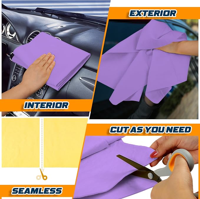 Premium Shammy Towel for Car, Super Absorbent 2 Pack 26""x17"" Car Drying Towel - Image 6