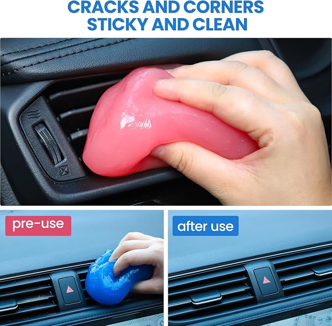 Car Cleaning Gel, 4 Piece Car Cleaning Kit, Men's and Women's Car Detailing - Image 5