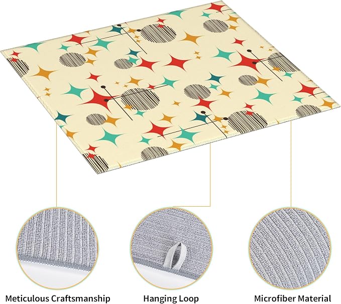 Mid Century Modern Atomic Retro Dish Drying Mat - Image 3
