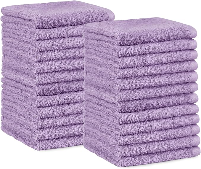 Amazon Basics Highly Absorbent, Fast Drying 100% Cotton Washcloths by AmazonBasics