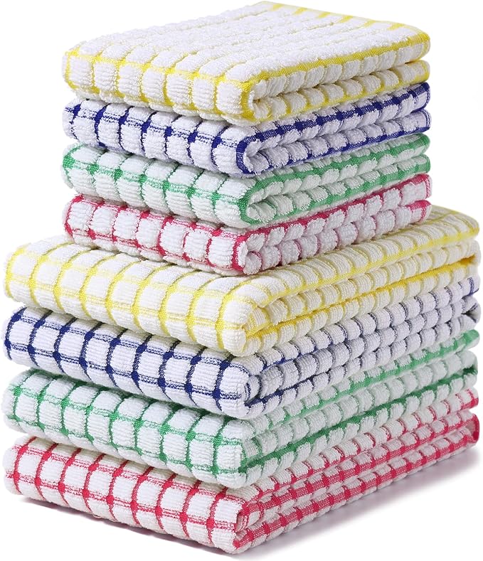 Homaxy Kitchen Towels and Dishcloths Set, 16 x 25 and 12 x 12 Inches, Super by Homaxy