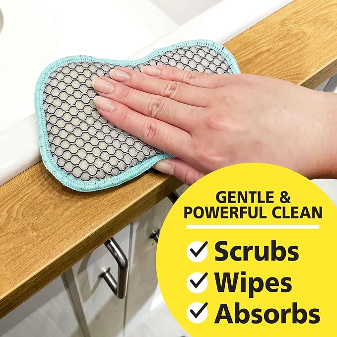 Soft-Scrub by Tuff-Scrub Scrub-N-Wipe Pad, Microfiber, Non-Scratch, Dual-Sided - Image 6