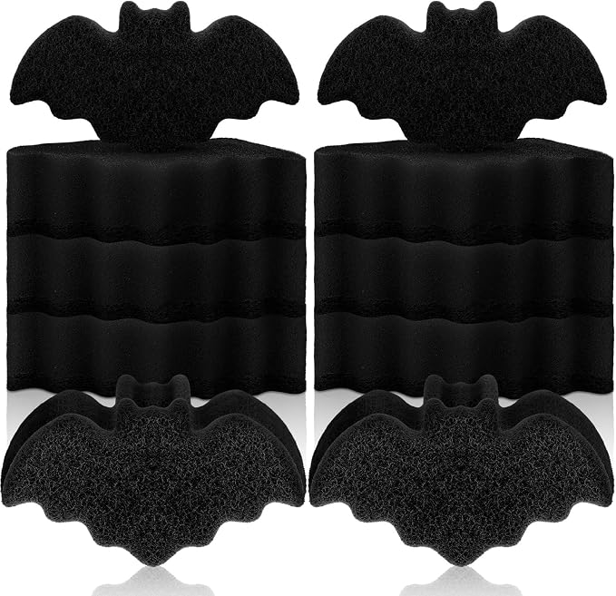 Tioncy 12 Pack Bat Sponges Kitchen Bulk Dual Sided Scrubber Gothic Sponges by Tioncy