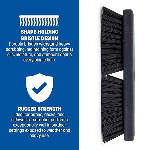 SPARTA Plastic Floor Scrub Brush, Brush Head Only, Deck Brush - Image 3