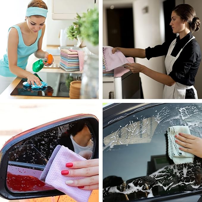 Fish Scale Microfiber Polishing Cleaning Cloth Reusable Microfiber Towels - Image 5