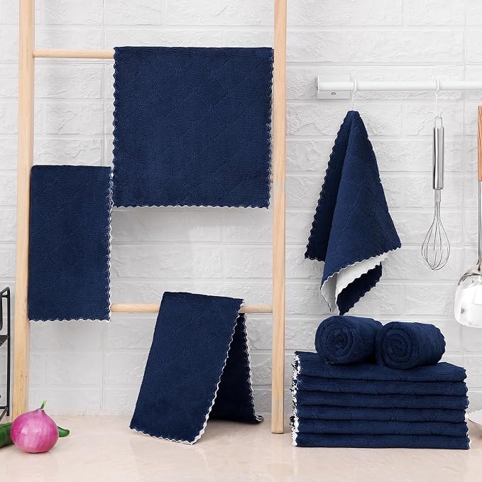 Mordimy 24 Pack Kitchen Towels, Super Soft and Absorbent Dish Towels, Coral - Image 7