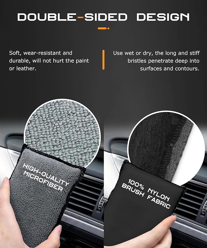 3PCS Car Interior Cleaning Sponge Block, Interior Scrub Pad, Car Accessories - Image 4