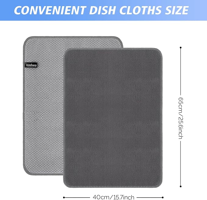 KinHwa Kitchen Washcloths for Dishes Absorbent Microfiber Dish Cloths Dish - Image 5