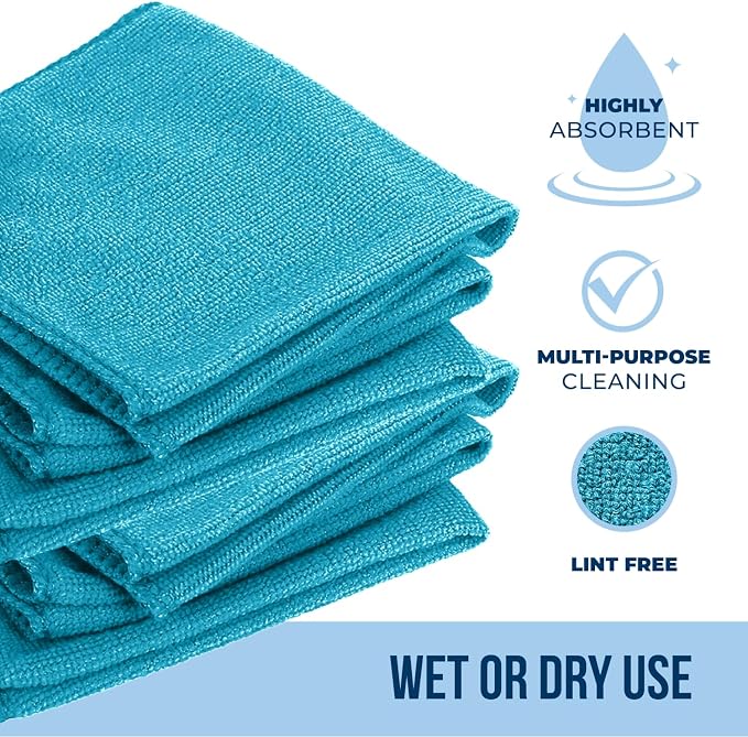 GREEN LIFESTYLE Chamois Cloth, Microfiber Cleaning Cloth 150 Pack, Borderless - Image 2