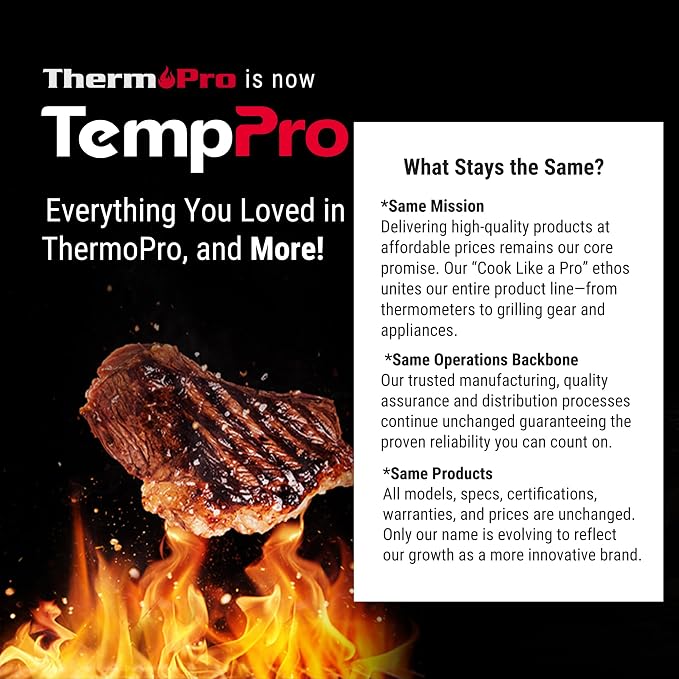 TempPro BBQ Grill Brush with Wide Scraper, Bristle-Free Stainless Steel - Image 8