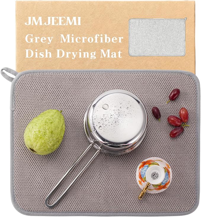 Dish Drying Mat 2 Pack, Dish Drying Mats by JMJEEMI