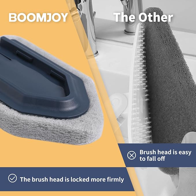 BOOMJOY Tub Cleaner Brush with Long Handle, No Scratch Shower Cleaning Brush - Image 4