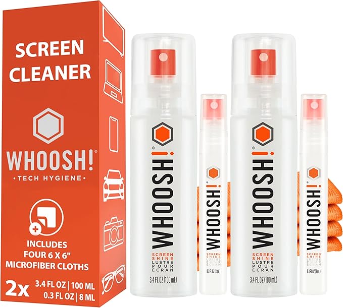 WHOOSH! Laptop Screen Cleaner Spray and Wipe by WHOOSH