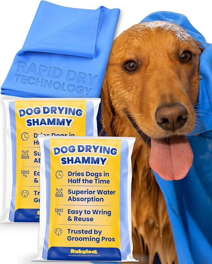 rubyloo Shammy Dog Towels for Drying Dogs Large by Rubyloo