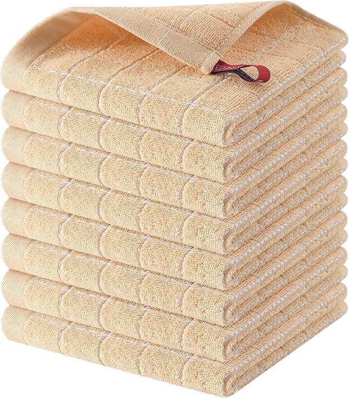 Homaxy 100% Cotton Terry Kitchen Dish Cloths, Ultra Soft and Absorbent Dish by Homaxy