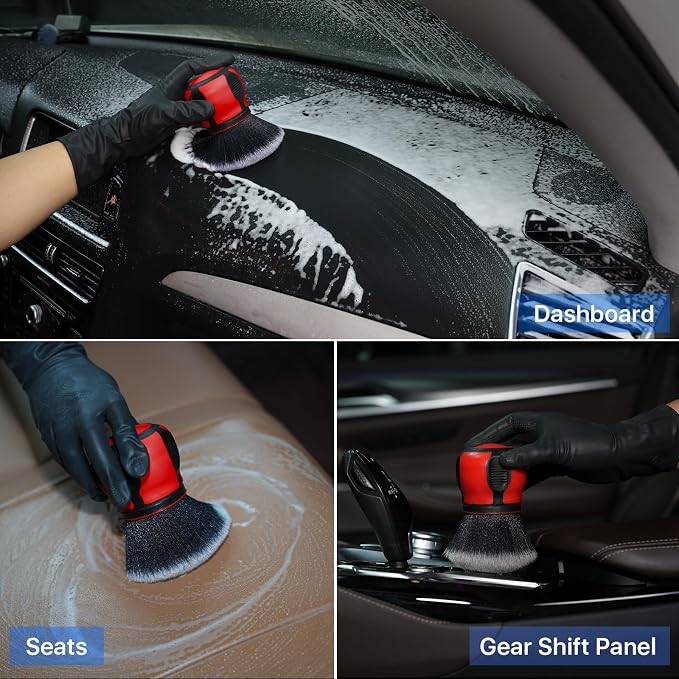 Car Ultra Soft Bristles Detailing Brushes, Curveball XL Synthetic Brushes - Image 7