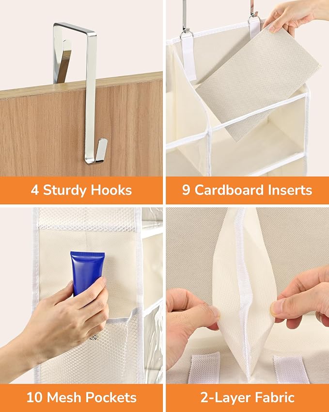 ULG Over the Door Organizer, 5-Tier Extra Large Hanging Storage - Image 4