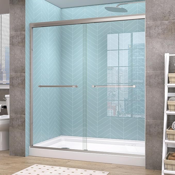 GETPRO Semi-Frameless Shower Door Double Sliding 68-72 in. W x 72 in. H Bypasss by GETPRODeluxeBathroomSolutionExpert