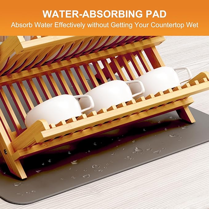 Greenual Bamboo Dish Drying Rack - Image 6