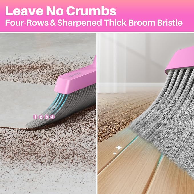JOYMOOP Pink Broom and Dustpan Set - Image 5