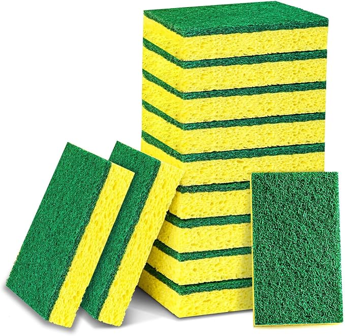 24 Pack Heavy Duty Scrub Sponges, Efficiently Clean The Surface Stains by PowoBest