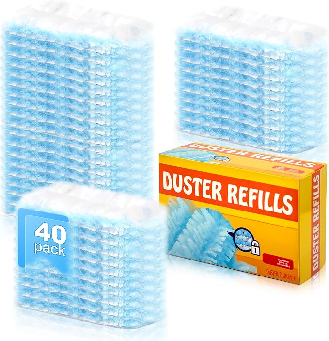 40-Piece Duster Refills, Static Dust Removal Brush Disposable Replacement Head by Unknown