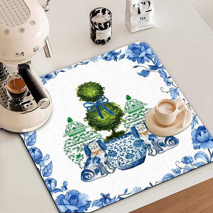 Chinoiserie Dish Drying Mat - Image 2