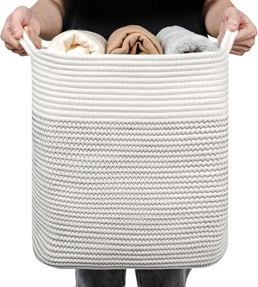 Medium and Large Woven Basket//With Handle, Used by Laughbird