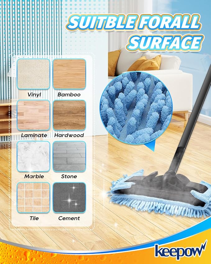 KEEPOW Reusable Microfiber Mop Pads Compatible - Image 6