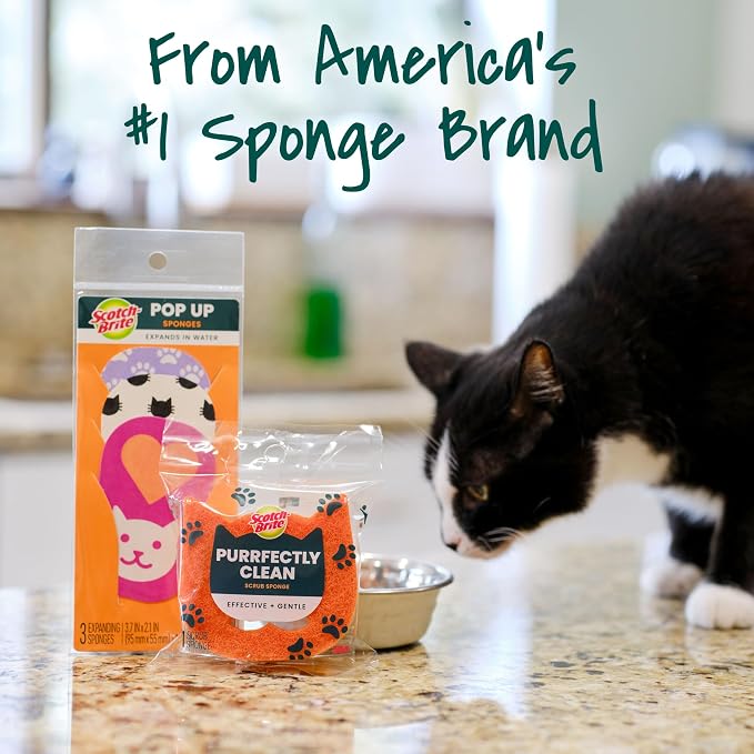 Scotch-Brite Purrfectly Clean Non-Scratch Scrub Sponge, Two- Sided, Limited - Image 8