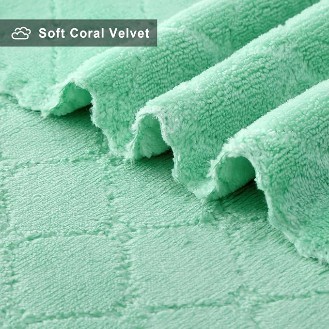 Homaxy 12 Pack Dish Towels for Kitchen, Super Soft and Absorbent Coral Velvet - Image 2