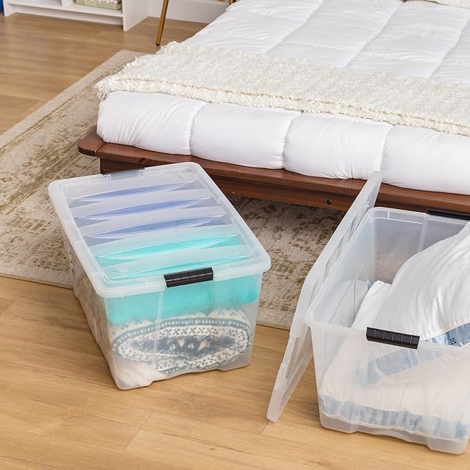 IRIS USA 94 Qt Stackable Plastic Storage Bins - Image 4