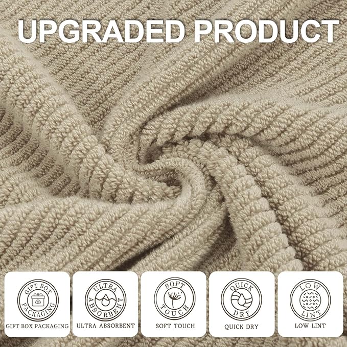VOOVA & MOVAS Dark Beige Towels - Image 2