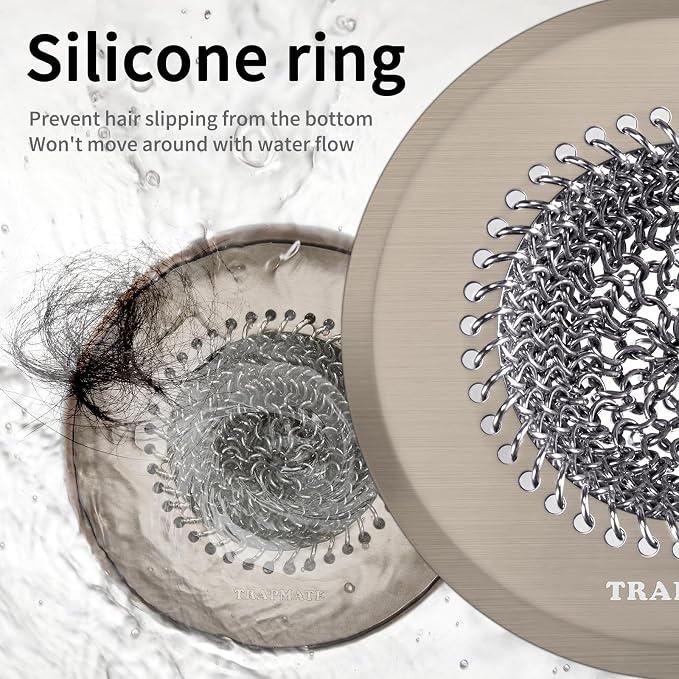 Shower Drain Hair Catcher, Fast Drainage & Easy Clean Bathtub Drain Cover - Image 3