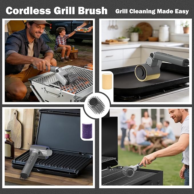 Electric Grill Brush Cleaner for Outdoor, 150Mins BBQ Grill Cleaner - Image 7