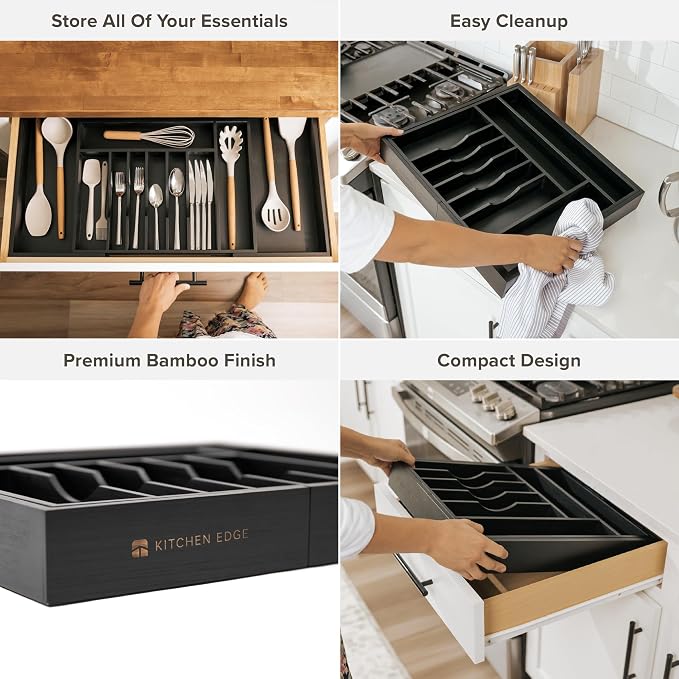 KitchenEdge Premium Silverware, Flatware and Utensil Organizer - Image 3