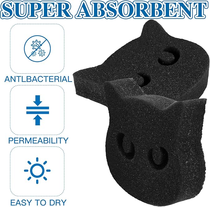 Tioncy 12 Pack Black Cat Sponges Bulk Dual Sided Scrubber Sponges Dishwashing - Image 5