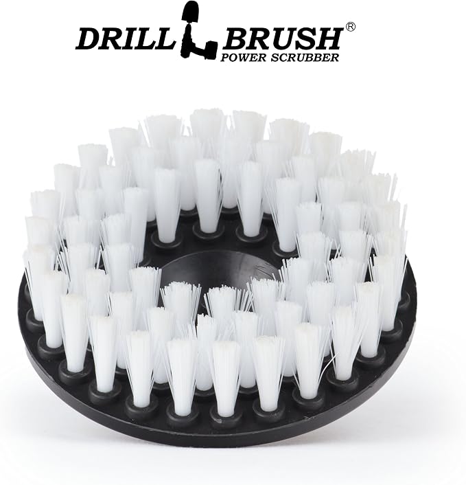 Drillbrush 5" Round Soft Bristle Scrub Brush Power Drill Attachment - Image 7