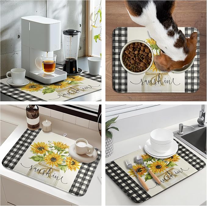 Summer Sunflower Dish Drying Mats - Image 7