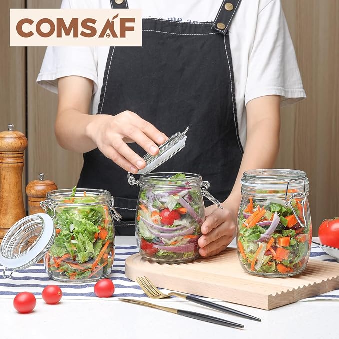 ComSaf 25oz Airtight Glass Canisters - Image 5