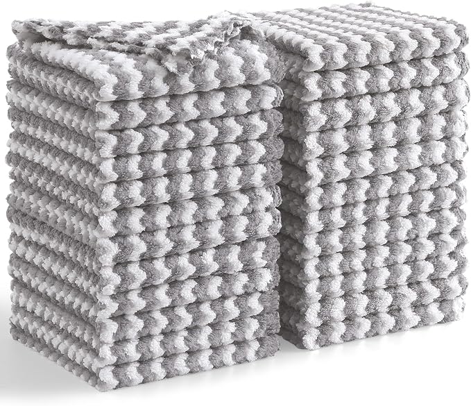 Homaxy 24 Pack Kitchen Dish Cloths, Ultra Soft and Absorbent Dish Towels by Homaxy