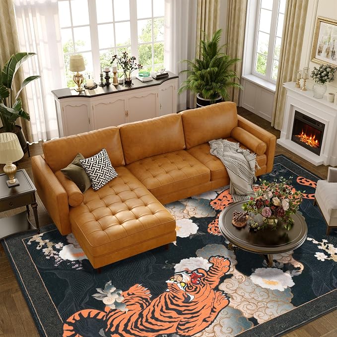 Japanese Tiger 5X7 Area Rug, Washable Black Leopard Tiger Rugs - Image 7