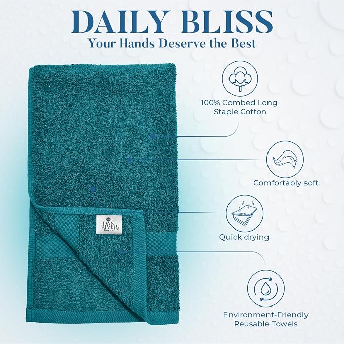 DAN RIVER 6-Pack Premium Hand Towels - Image 3
