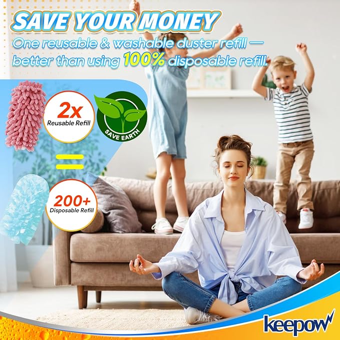 KEEPOW 4 Pack Pink Duster Refills Compatible - Image 5