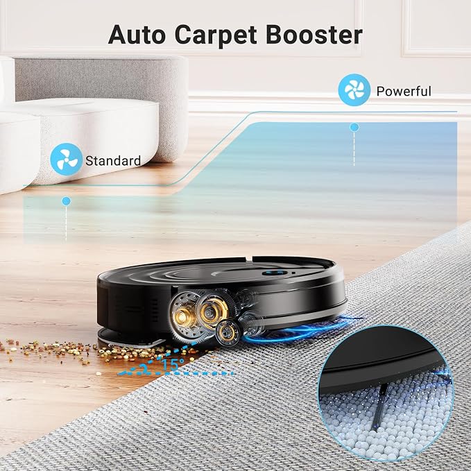 Robot Vacuum and Mop Combo, Robotic Vacuum Cleaner 5000Pa Strong Suction 130 - Image 5