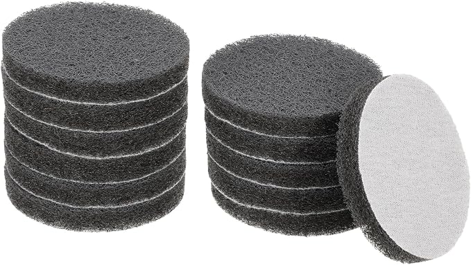 HARFINGTON 12pcs Scrubber Scouring Pads 800 Grits 3 Inch Drill Power Brush Hoop by HARFINGTON